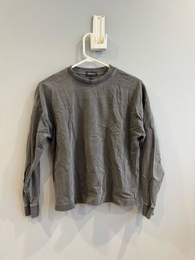 Richer Poorer Washed Slate Gray Long Sleeve Crew